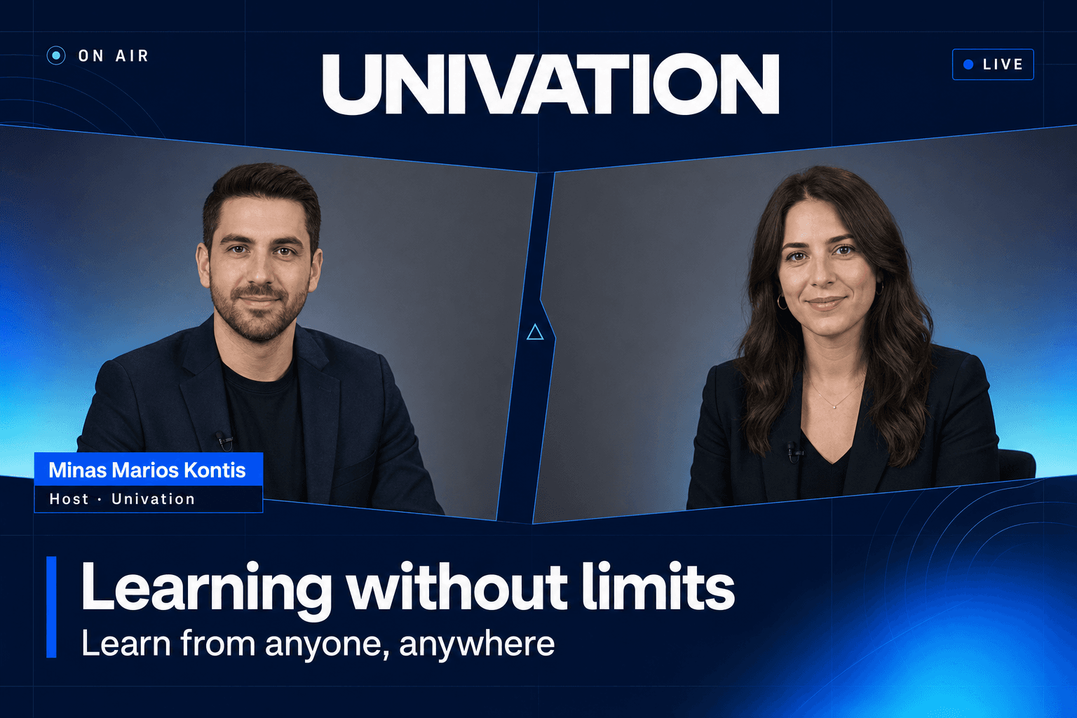 Broadcast desk — Univation live set